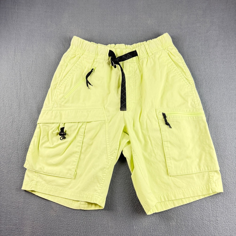 Nike ACG Shorts Mens S Lime Green Cargo Outdoor Hiking Trail Gorpcore BQ3618-388